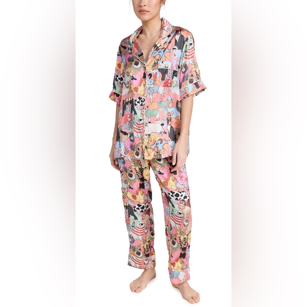 Karen Mabon Fancy Dress Cats Pajama Set NWT size Small